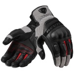 Rev'it Dirt 3 Leather & Textile Gloves - Black / Red Thumb 1