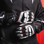 Rev'it Ladies Xena 3 Leather Gloves - Black / White Thumb 1