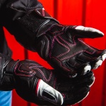 Rev'it Ladies Xena 3 Leather Gloves - Black / White Thumb 3