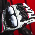 Rev'it Ladies Xena 3 Leather Gloves - Black / White Thumb 4