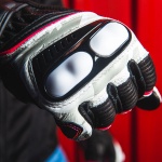 Rev'it Ladies Xena 3 Leather Gloves - Black / White Thumb 5