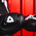 Rev'it Ladies Xena 3 Leather Gloves - Black / White Thumb 7