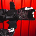 Rev'it Ladies Xena 3 Leather Gloves - Black / White Thumb 8