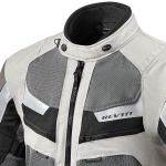 Rev'it Cayenne Pro Textile Jacket - Light Grey / Green Thumb 2