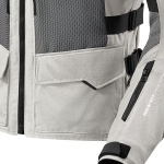 Rev'it Cayenne Pro Textile Jacket - Light Grey / Green Thumb 3