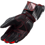 Rev'it Apex Leather Gloves - Neon Red / Black Thumb 1