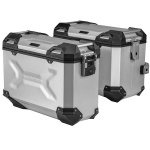 SW Motech Trax Adv Silver Aluminium 37L & 45L Case System - Suzuki DL 650 V-Strom (04-10) Thumb 0