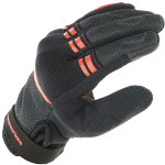 Tucano Urbano Ladies Penna Textile Gloves - Black / Red Thumb 0