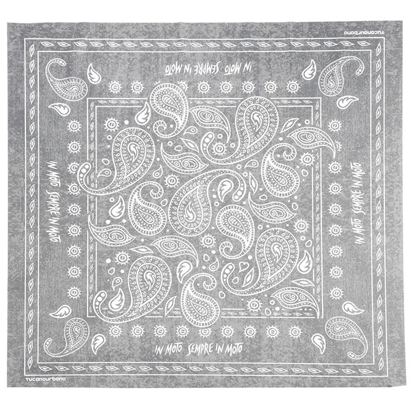 Image of Tucano Urbano Foulard Racer Neck Scarf - Paisley Light Grey