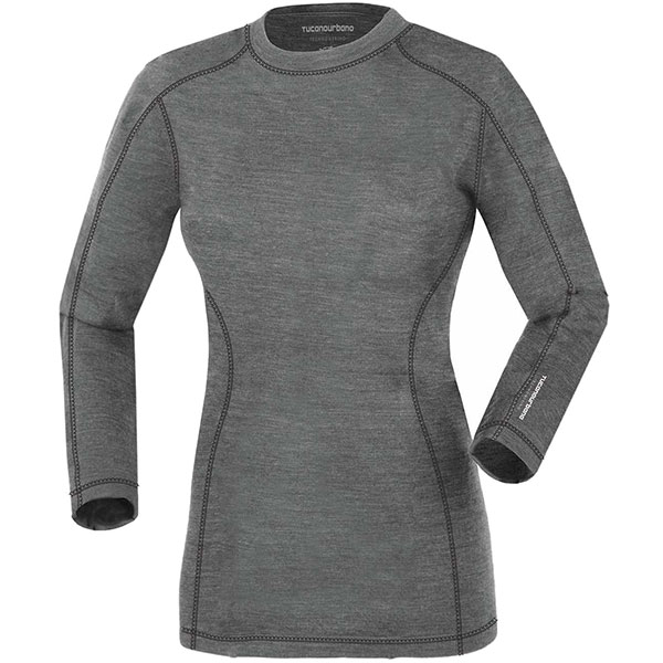 Image of Tucano Urbano Ladies Amalia Long Sleeved Top - Melange Grey