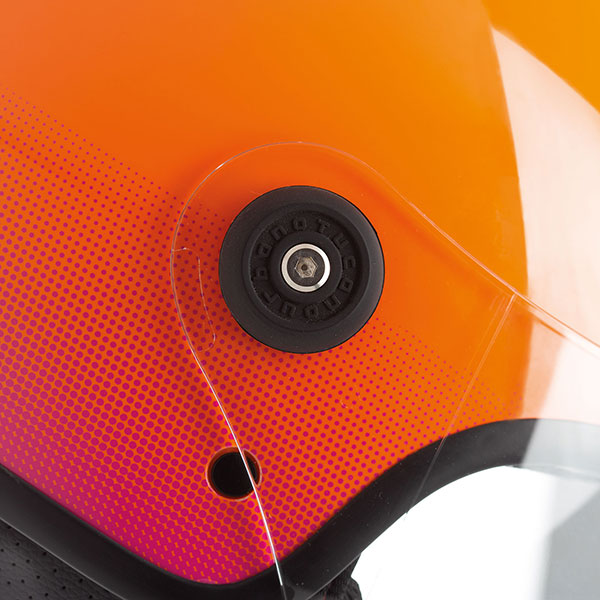 TUCANO EL JETTIN XL Motorradhelm – Rot, Glänzend, Mit Quick Release System