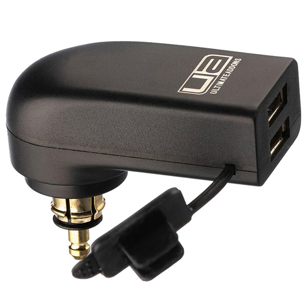 Ultimateaddons 4.8 Amp Dual USB DIN Hella Adapter Charger - SPORTSBIKESHOP