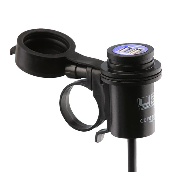 Image of Ultimateaddons Dual USB Charger - Handlebar Mount