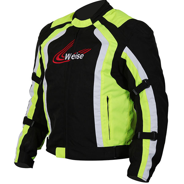 Image of Weise Corsa Textile Jacket - Black / Fluo Yellow