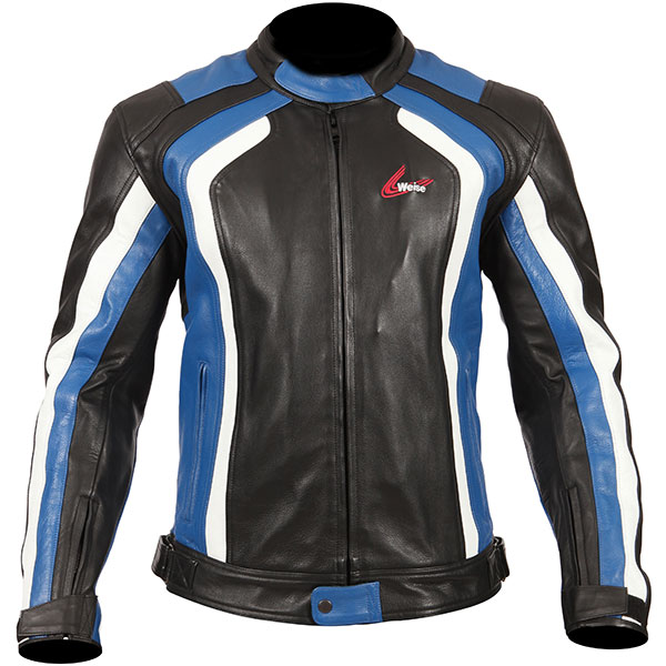 Image of Weise Corsa RS Leather Jacket - Black / Blue