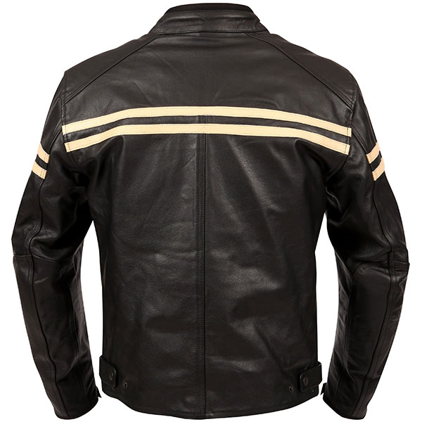 Details About Weise Brunel Leather Motorbike Motorcycle Vintage Jacket Black Cream