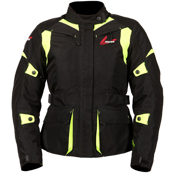 Image of Weise Ladies Pioneer Textile Jacket - Black / Fluo Yellow